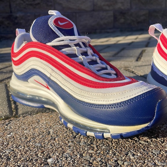*SOLD* AUTHENTIC Nike Air Max 97 USA White, University Red, Blue - Picture 8 of 10